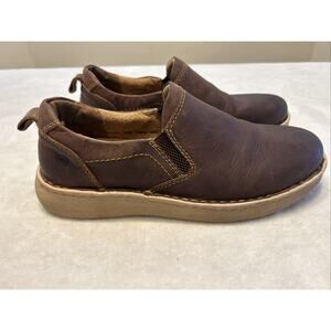 Born Mens Shoes Size 9 Brown Dalton Full Grain Leather Slip On Loafers Casual